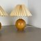 Lampes de Bureau Boule en Pin, Suède, 1970s, Set de 2 6