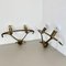 Modernist Floral Theatre Wall Sconces in Brass, France, 1950s, Set of 2 2