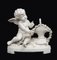 Porcelain Sculpture Depicting Putto with Basket of Flowers from Capodimonte, 20th Century 1