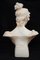 E. Battiglia, Busto de mujer noble, siglo XIX, Alabastro, Imagen 3