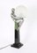 Versilberte Art Deco Biba Tischlampe mit Lady-Skulpturen, 1930er 7