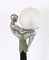 Lámpara de mesa Biba Lady Art Déco plateada, años 30, Imagen 4
