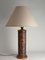 Mid-Century Modern Aztec Motif Hand Tooled Leather Table Lamp, Image 3