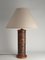 Mid-Century Modern Aztec Motif Hand Tooled Leather Table Lamp 12