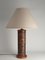 Mid-Century Modern Aztec Motif Hand Tooled Leather Table Lamp, Image 12