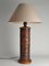 Mid-Century Modern Aztec Motif Hand Tooled Leather Table Lamp 15