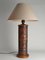 Mid-Century Modern Aztec Motif Hand Tooled Leather Table Lamp, Image 15