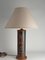 Mid-Century Modern Aztec Motif Hand Tooled Leather Table Lamp 17