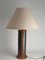 Mid-Century Modern Aztec Motif Hand Tooled Leather Table Lamp, Image 6