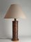 Mid-Century Modern Aztec Motif Hand Tooled Leather Table Lamp, Image 16