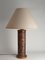 Mid-Century Modern Aztec Motif Hand Tooled Leather Table Lamp, Image 10