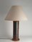 Mid-Century Modern Aztec Motif Hand Tooled Leather Table Lamp, Image 8