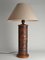 Mid-Century Modern Aztec Motif Hand Tooled Leather Table Lamp 14