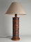 Mid-Century Modern Aztec Motif Hand Tooled Leather Table Lamp, Image 14