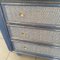 Blue Chest of Drawers in Braided Rattan, Italy, 1980s 12