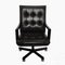 Black Leather Office Chair from Lübke, Germany, 1980s 3