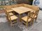 Vintage Rustic Corner Dining Set, Set of 6 9