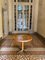Mesa de comedor Mid-Century redonda de madera y latón al estilo de Gio Ponti, Italia, años 50, Imagen 10