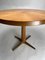 Mid-Century Round Dining Table in Wood and Brass in the style of Gio Ponti Style, Italy, 1950s 5