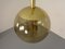 Large Smoked Glass & Brass Ceiling Lamp from Limburg, 1960s 12
