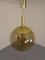 Large Smoked Glass & Brass Ceiling Lamp from Limburg, 1960s 4