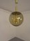 Large Smoked Glass & Brass Ceiling Lamp from Limburg, 1960s, Image 3