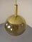 Large Smoked Glass & Brass Ceiling Lamp from Limburg, 1960s 11