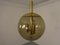 Large Smoked Glass & Brass Ceiling Lamp from Limburg, 1960s 10