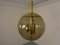 Large Smoked Glass & Brass Ceiling Lamp from Limburg, 1960s, Image 10