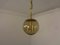 Large Smoked Glass & Brass Ceiling Lamp from Limburg, 1960s, Image 1