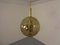 Large Smoked Glass & Brass Ceiling Lamp from Limburg, 1960s 9