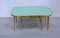 Small Mid-Century German Rectangular Side Tables with Green Vinyl Tops, 1950s, Set of 2 4