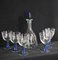 Art Nouveau Style Wine Glasses and Decanter, 1965, Set of 7 4