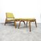 Mid-Century Oak Hunting Chair with Stool by Heinz Heger, 1950s, Set of 2, Image 5