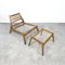 Mid-Century Oak Hunting Chair with Stool by Heinz Heger, 1950s, Set of 2 9
