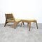 Mid-Century Oak Hunting Chair with Stool by Heinz Heger, 1950s, Set of 2, Image 3