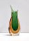 Green and Orange Sommerso Murano Glass Vase attributed to Flavio Poli, Italy, 1950s 4
