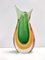 Green and Orange Sommerso Murano Glass Vase attributed to Flavio Poli, Italy, 1950s, Image 1