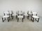 Brutalist Dining Chairs attributed to Emiel Veranneman for Decoene, 1970s, Set of 8 4