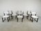 Brutalist Dining Chairs attributed to Emiel Veranneman for Decoene, 1970s, Set of 8, Image 4