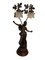 Vintage Figural Table Lamp with Glass Shades by Auguste Moreau, Image 1