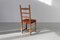 Vintage Brutalist Danish Ladder Back Oak Dining Chair by Henning Kjærnulf, 1960s, Image 5