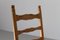 Vintage Brutalist Danish Ladder Back Oak Dining Chair by Henning Kjærnulf, 1960s 6