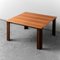 Square Wooden Dining Table, 1970s 1
