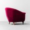 Purple Red Velvet Lounge Chairs, 1950s, Set of 2, Image 4