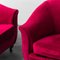 Fauteuils en Velours Rouge Violet, 1950s, Set de 2 8