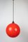 East German Red Glass Pendant, 1960s 1