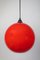 East German Red Glass Pendant, 1960s, Image 3