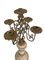 Gothic Style Candelabra in Wrought Iron with Ceramic Base, Germany 2