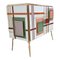 Credenza con due ante in vetro multicolore, anni '80, Immagine 3